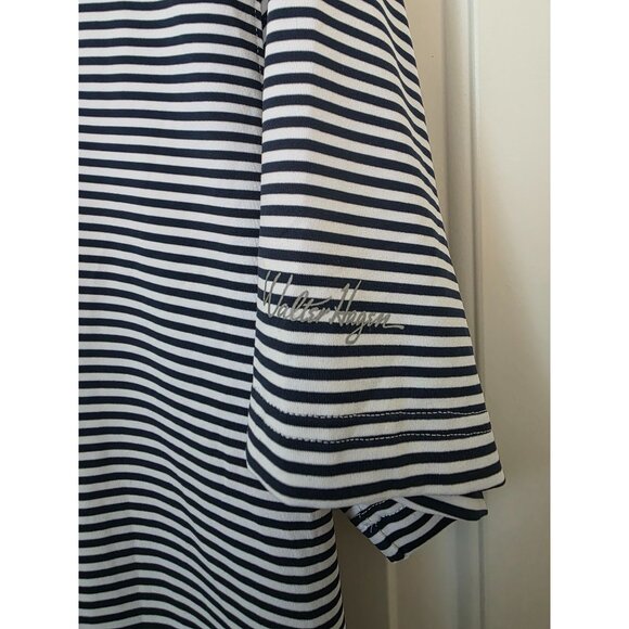 Walter Hagen 11 MAJORS Navy & White Striped Performance Golf Polo Shirt Men's M - Picture 4 of 7